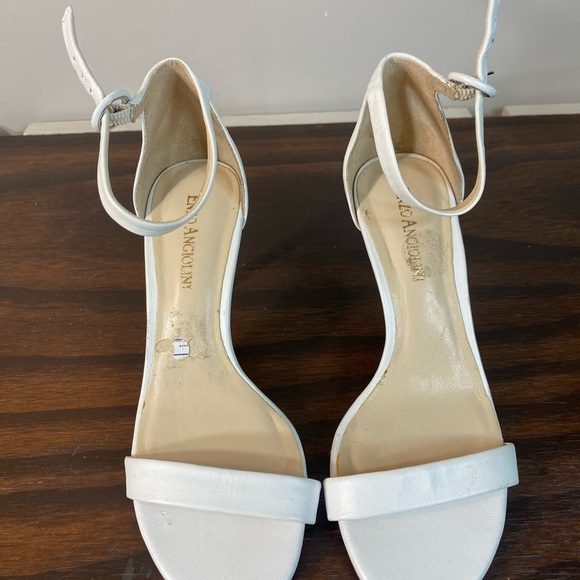 Enzo Angiolini Size 5.5 Ankle Strap Heels White Color Women’s - Picture 2 of 6